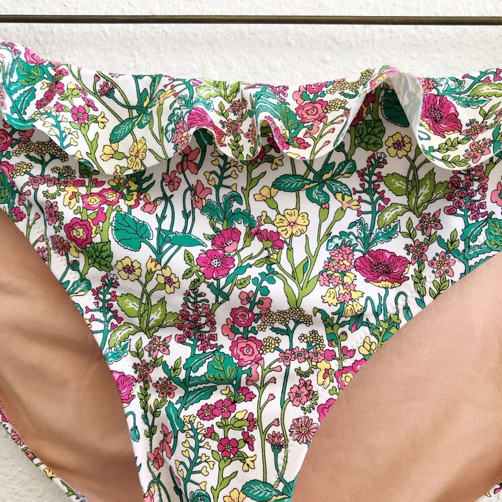 J.CREW‎ x LIBERTY Ruffle String Bikini Set Size Large - Picture 10 of 15